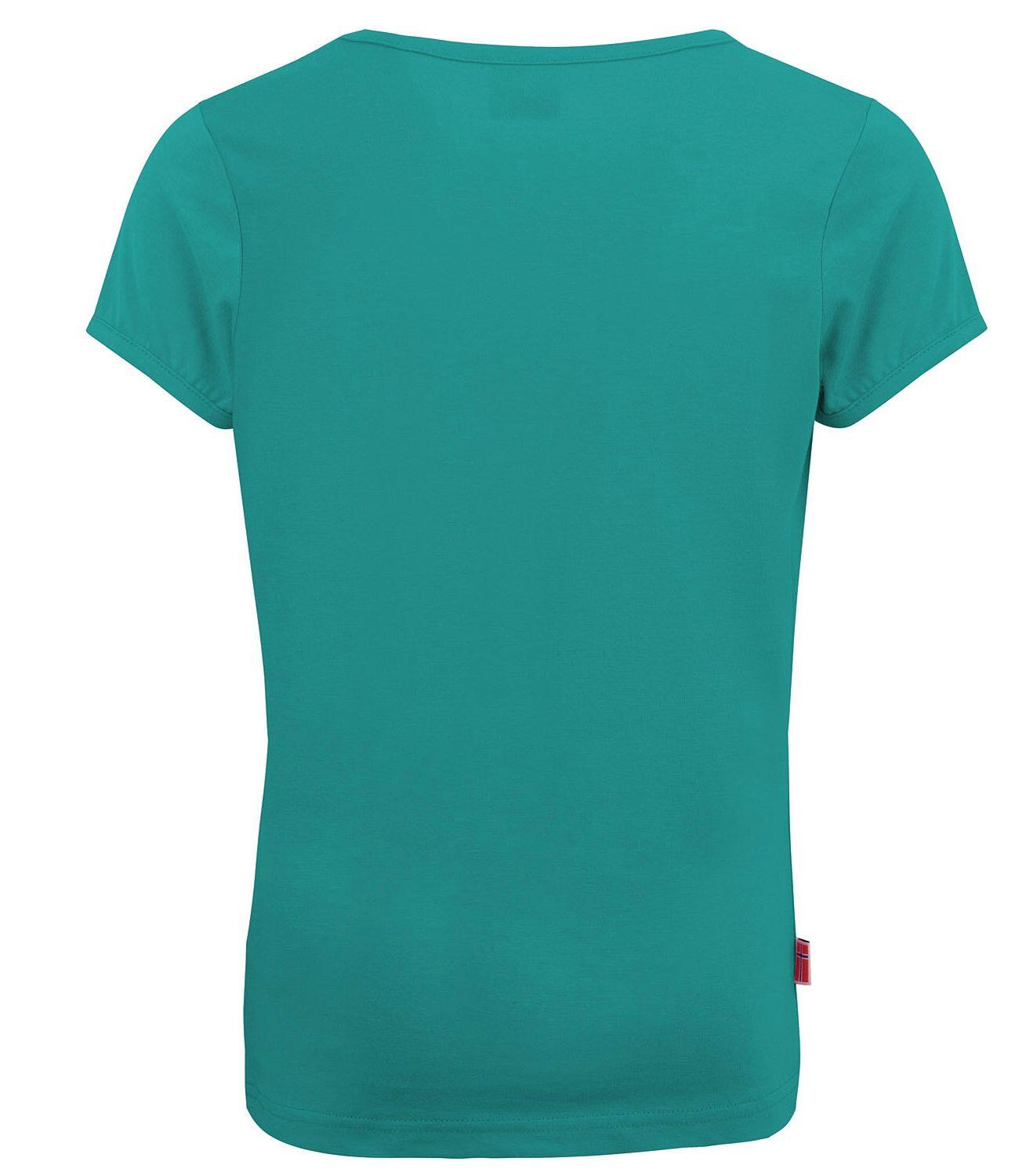 Mädchen T-Shirt Mädchen Logo Smaragdgrün / Rubinrot 2/3