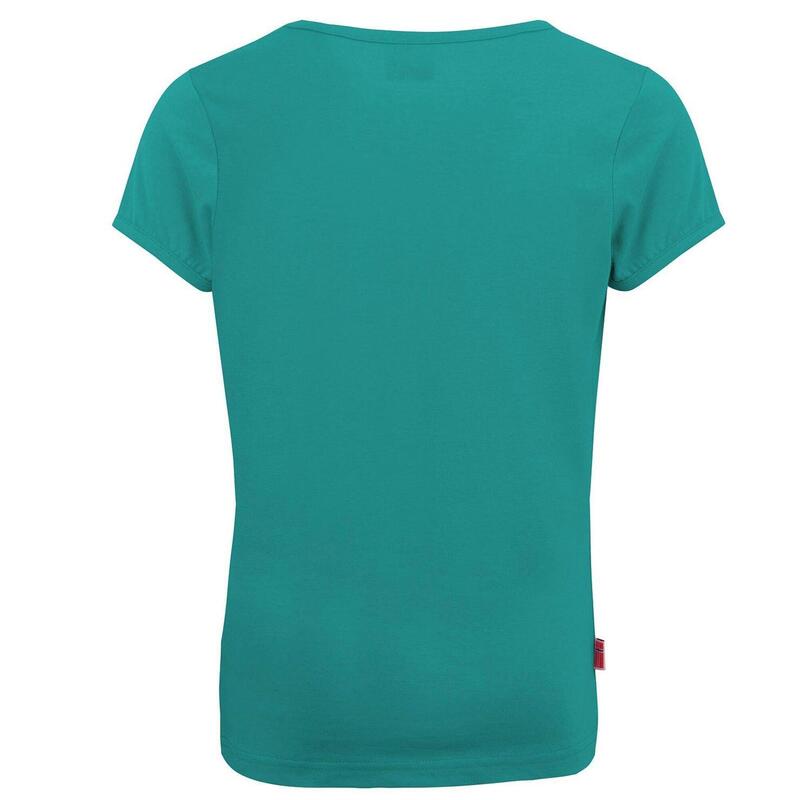 Mädchen T-Shirt Mädchen Logo Smaragdgrün / Rubinrot