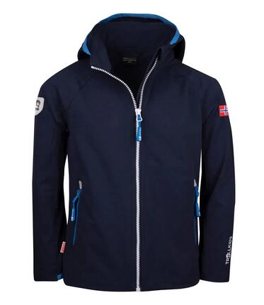 Veste Softshell Kvalvika pour enfants bleu marine/bleu moyen