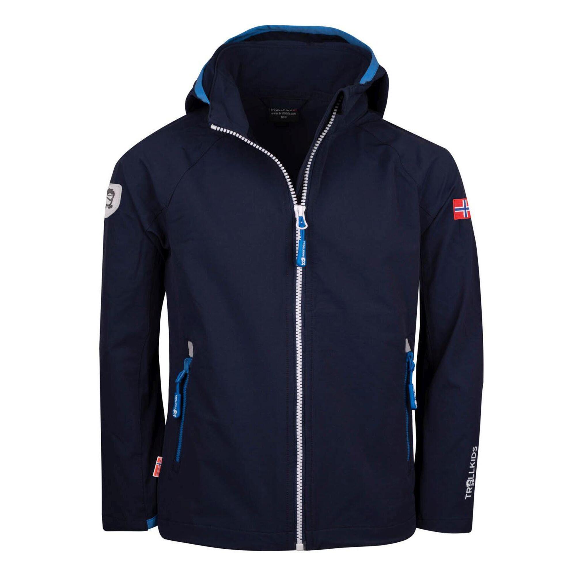 Trollkids - Veste Softshell Kvalvika Pour Enfants Bleu Marine/bleu Moyen - Softshell - Bleu - 9-10 Ans / 135-140 Cm - Decathlon