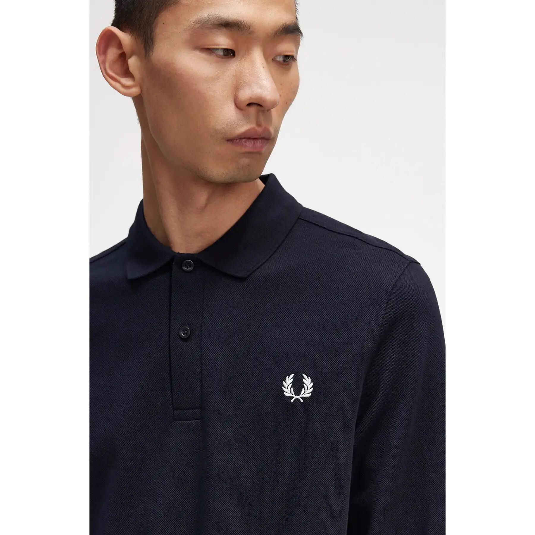fred perry uomo polo m6006 608 fp long sleeve fred perry shir navy 7/7