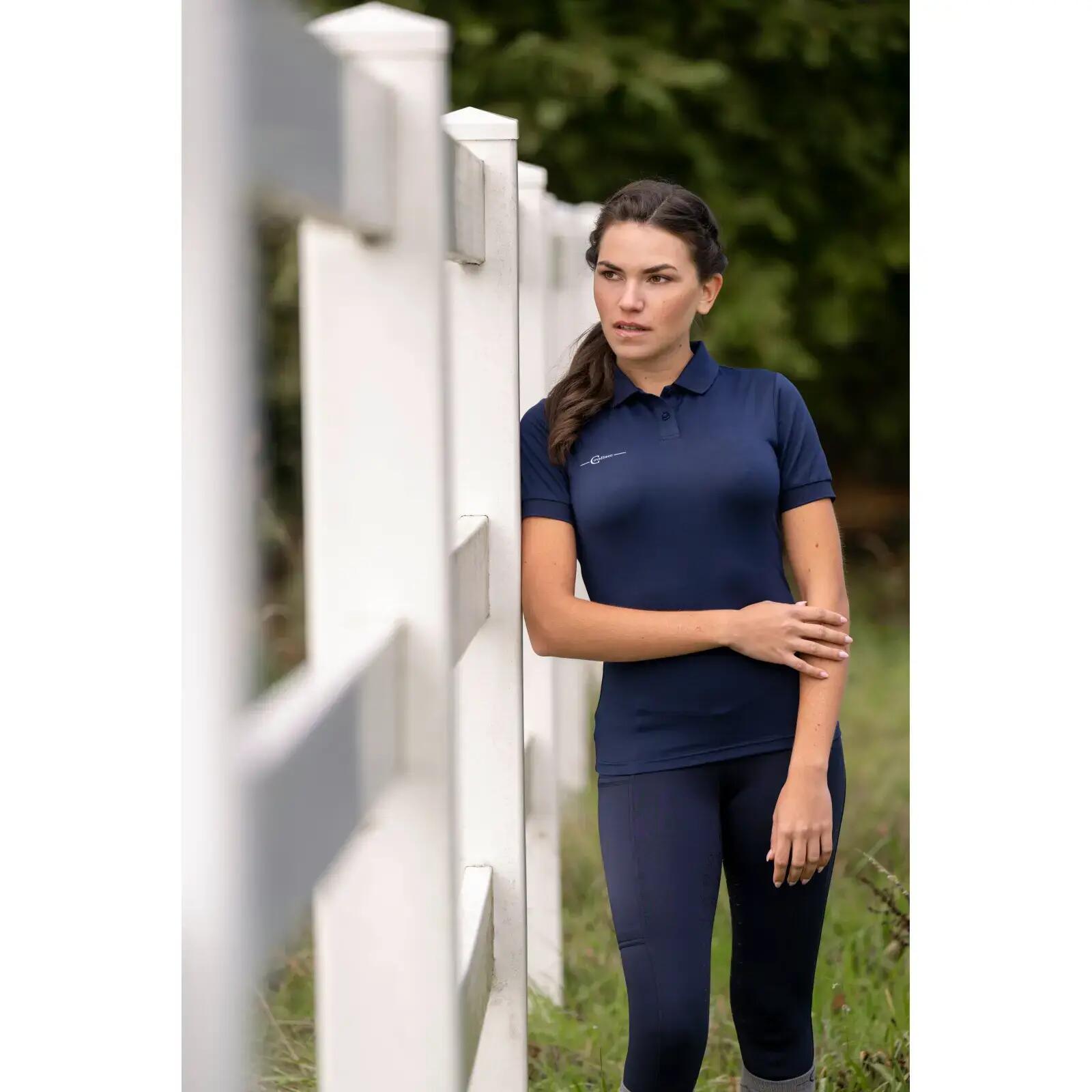 Polo equitación para mujer Covalliero 3/4
