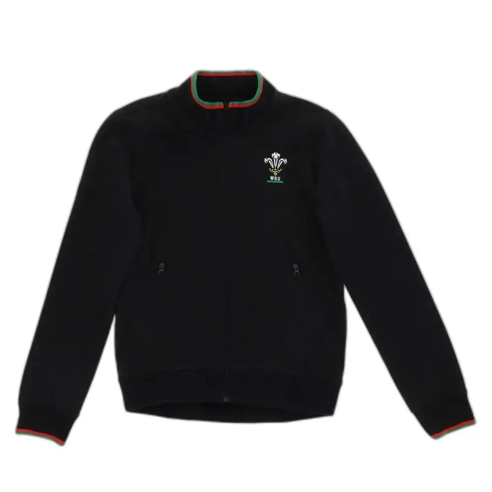 Bluza dziecięca z pełnym zamkiem błyskawicznym Walia Rugby XV WRC Merch CA LF 1/3