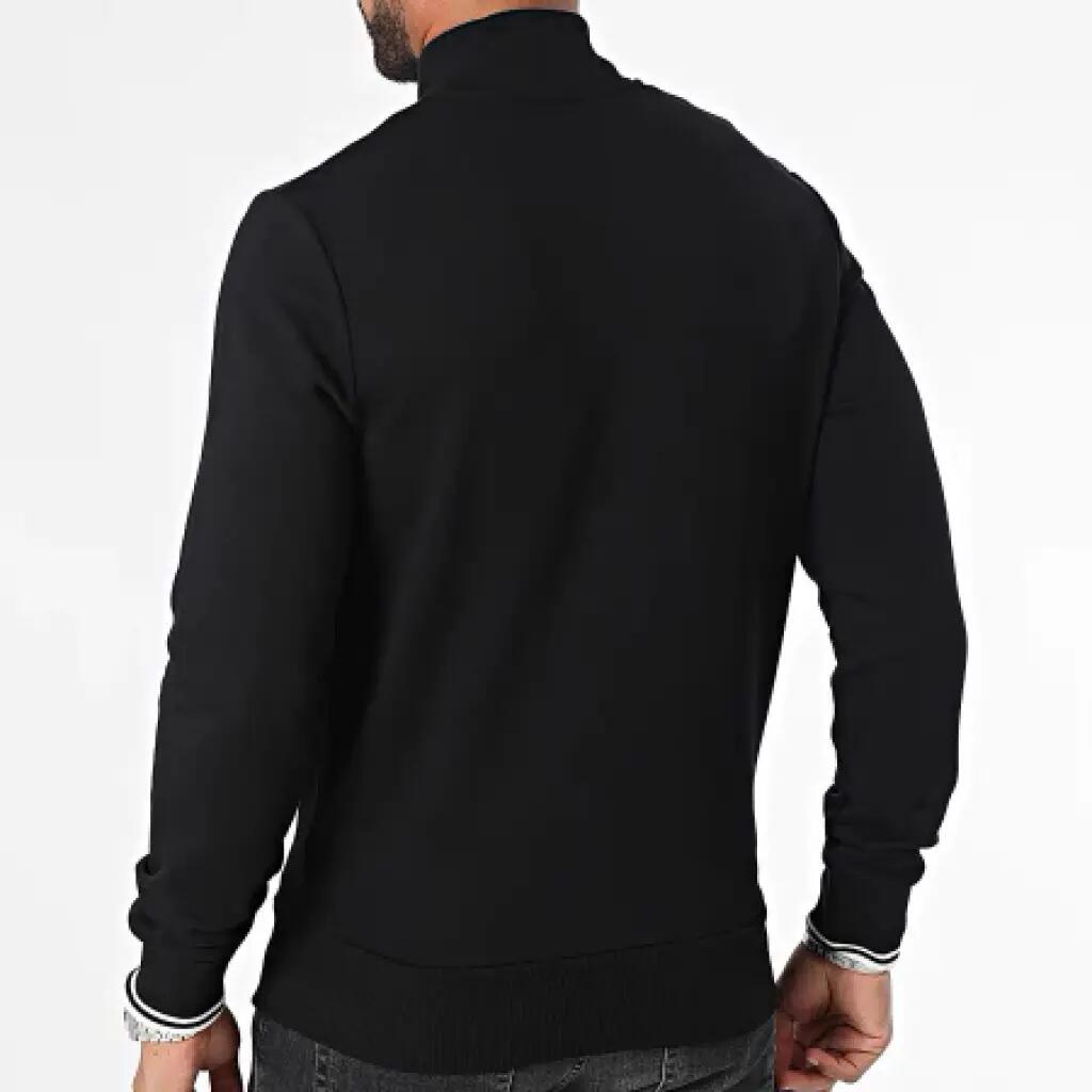 Felpa Fred Perry Modello Half Zip Sweatshirt Colore Nero 2/7