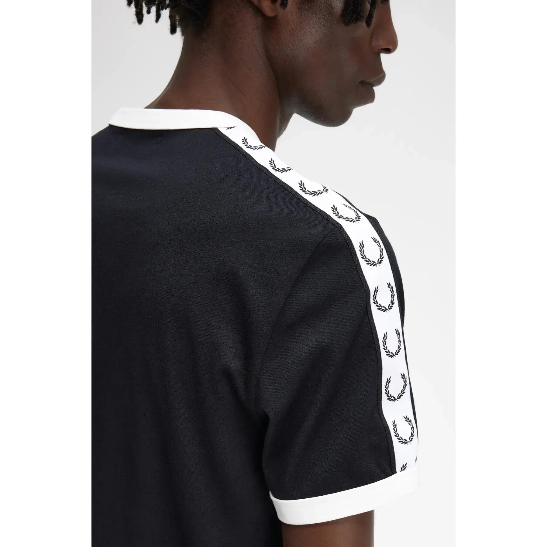 T-shirt Fred Perry Modèle Taped Ringer T-shirt Couleur Noir 7/7