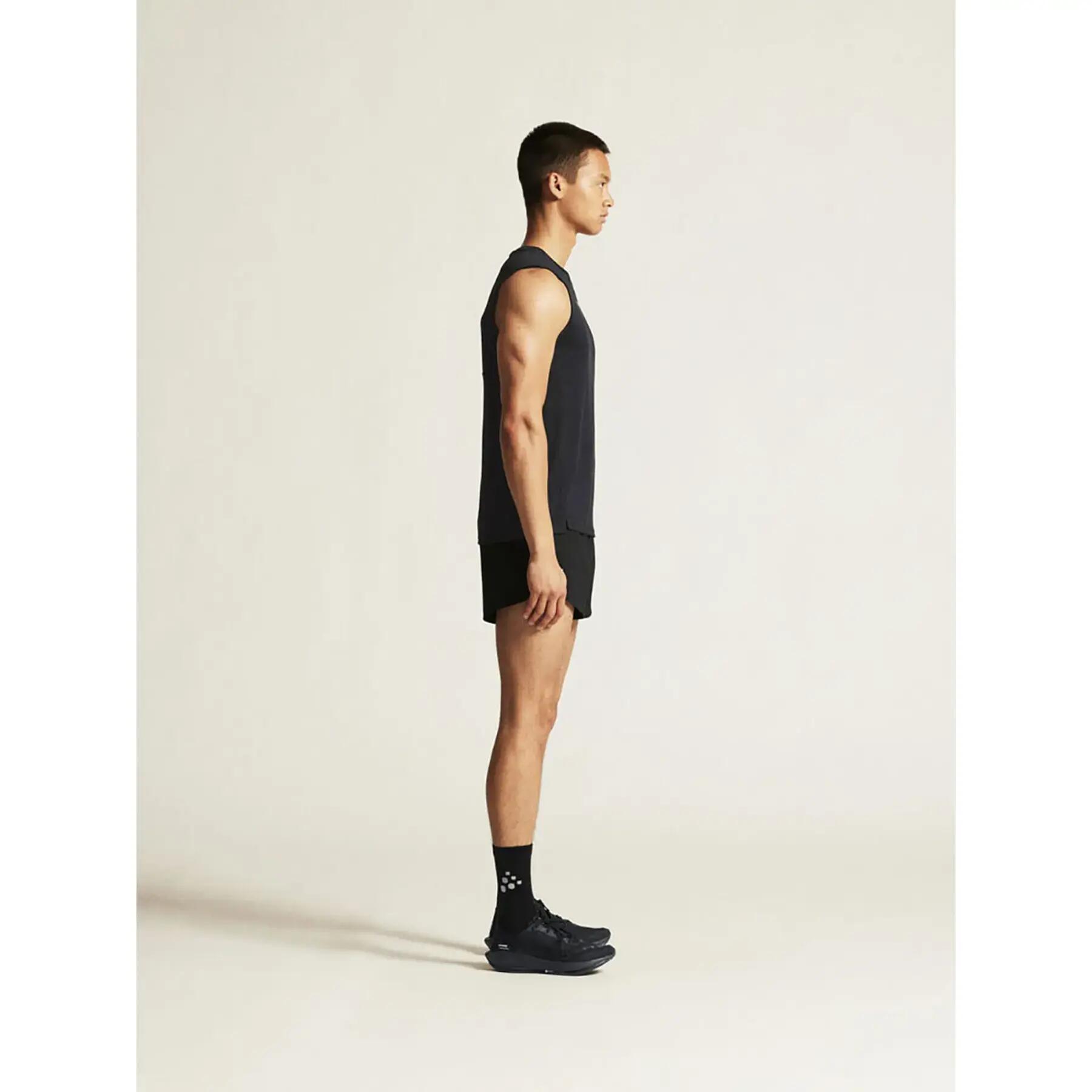 Singlet - Hardlopen - Heren - Racerback, lichtgewicht - Craft Rush 2.0 - Zwart 6/7