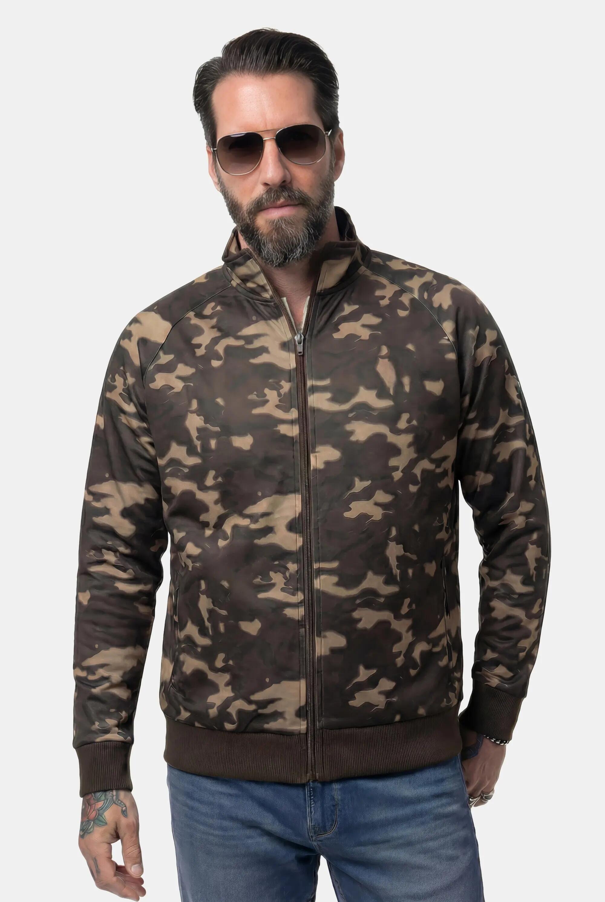 Herren Funktions-Trainingsjacke Fitness atmungsaktiv Camouflage 8/10