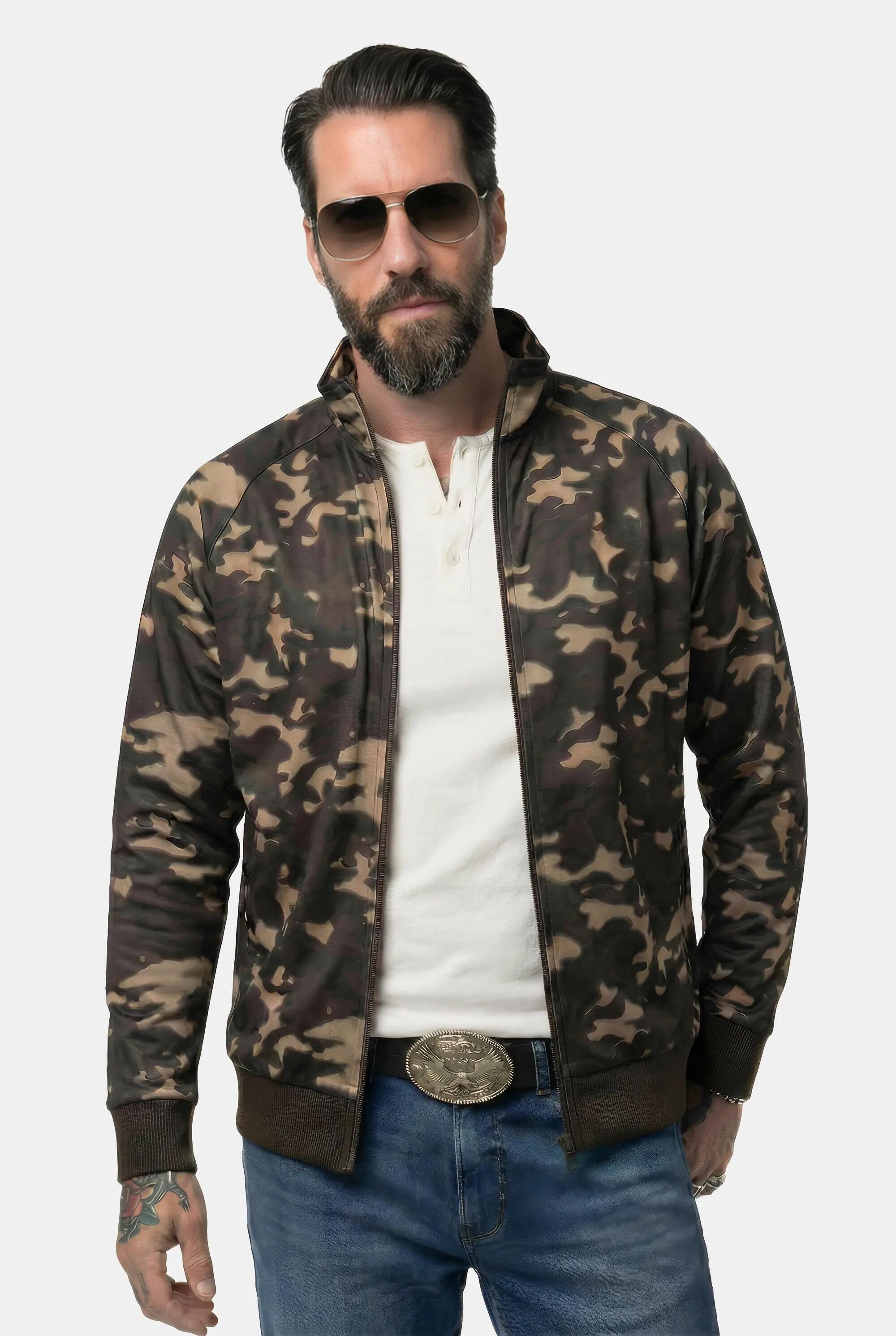Herren Funktions-Trainingsjacke Fitness atmungsaktiv Camouflage 7/10
