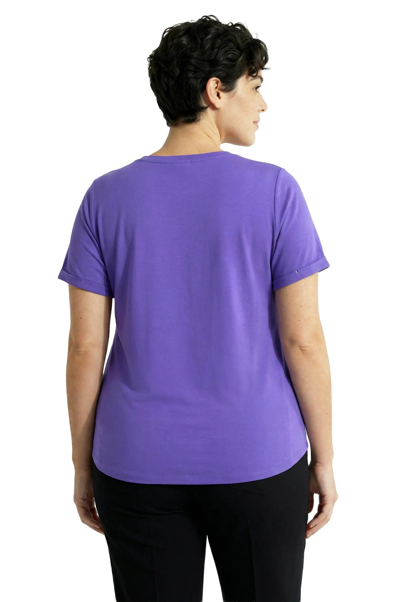 Femme T-shirt technique col en V et manches courtes traitement antibactérien 3/13