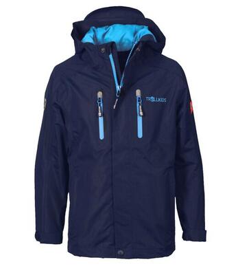 Kinder Regenjacke Sognefjord PRO Petrolgrün/Lime
