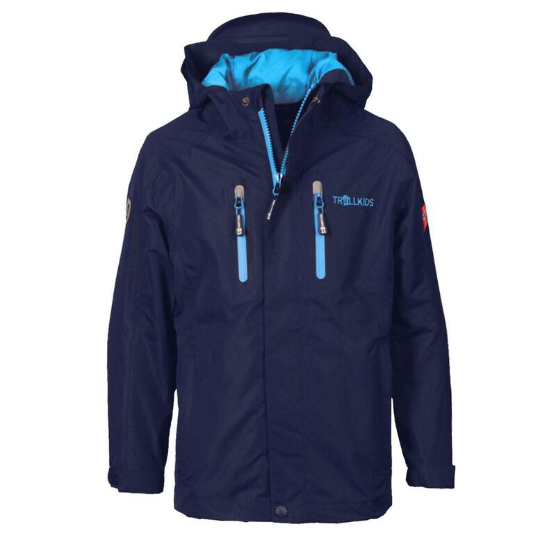 Veste de pluie enfant Sognefjord PRO bleu marine / bleu moyen