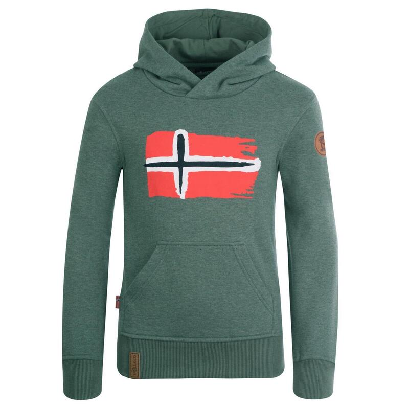 Kinder Hoodie Pullover Trondheim Khakigrün