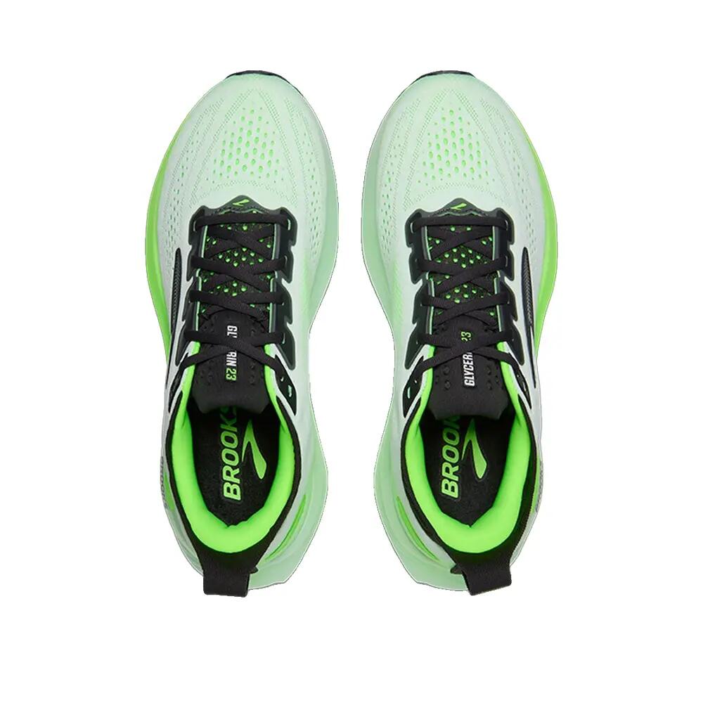 Chaussures de course Brooks Glycerin 23 Blanc/Phantom/Vert Gecko 6/8