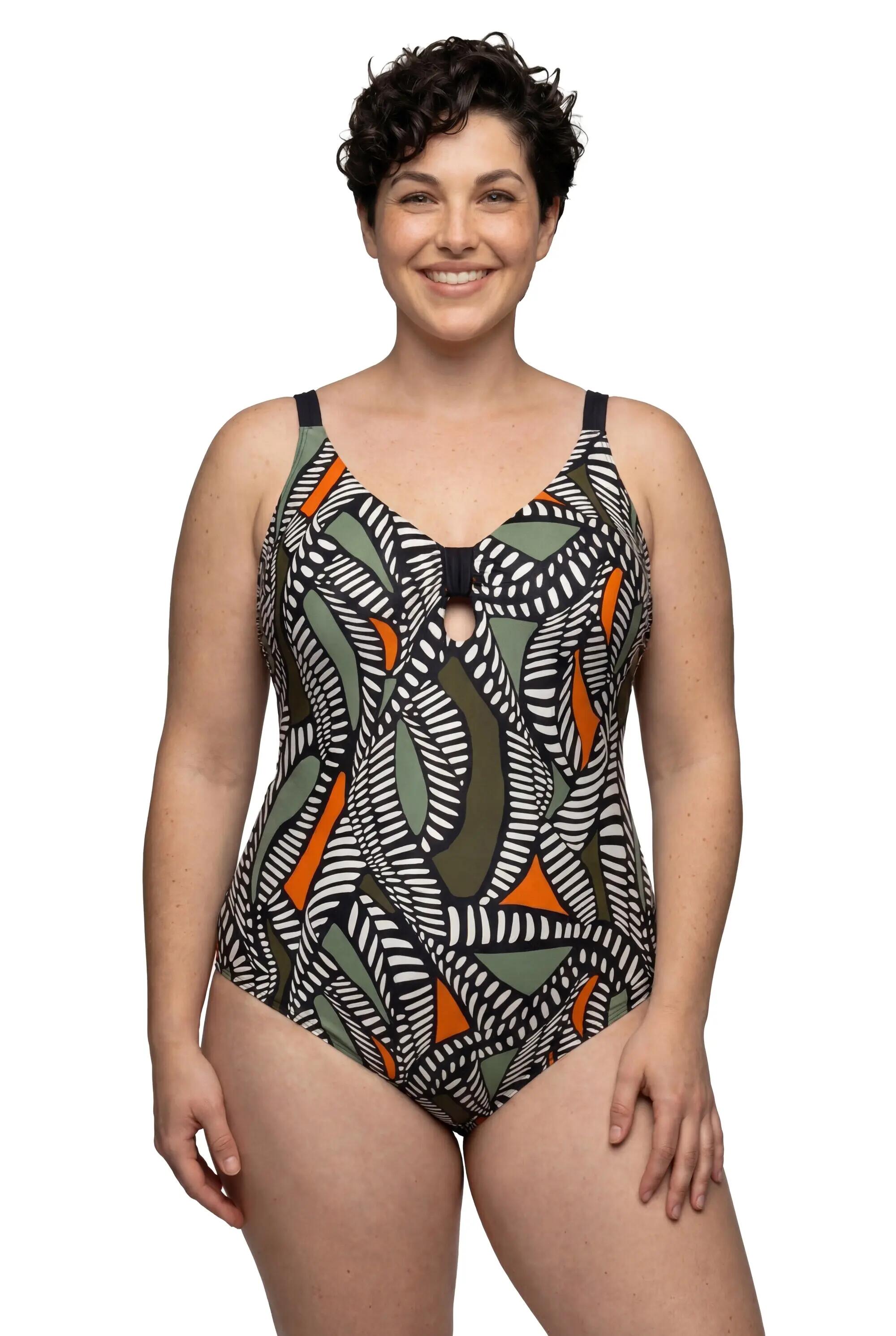 Dames Badpak sierknoop zachte cups gerecycled 4/13