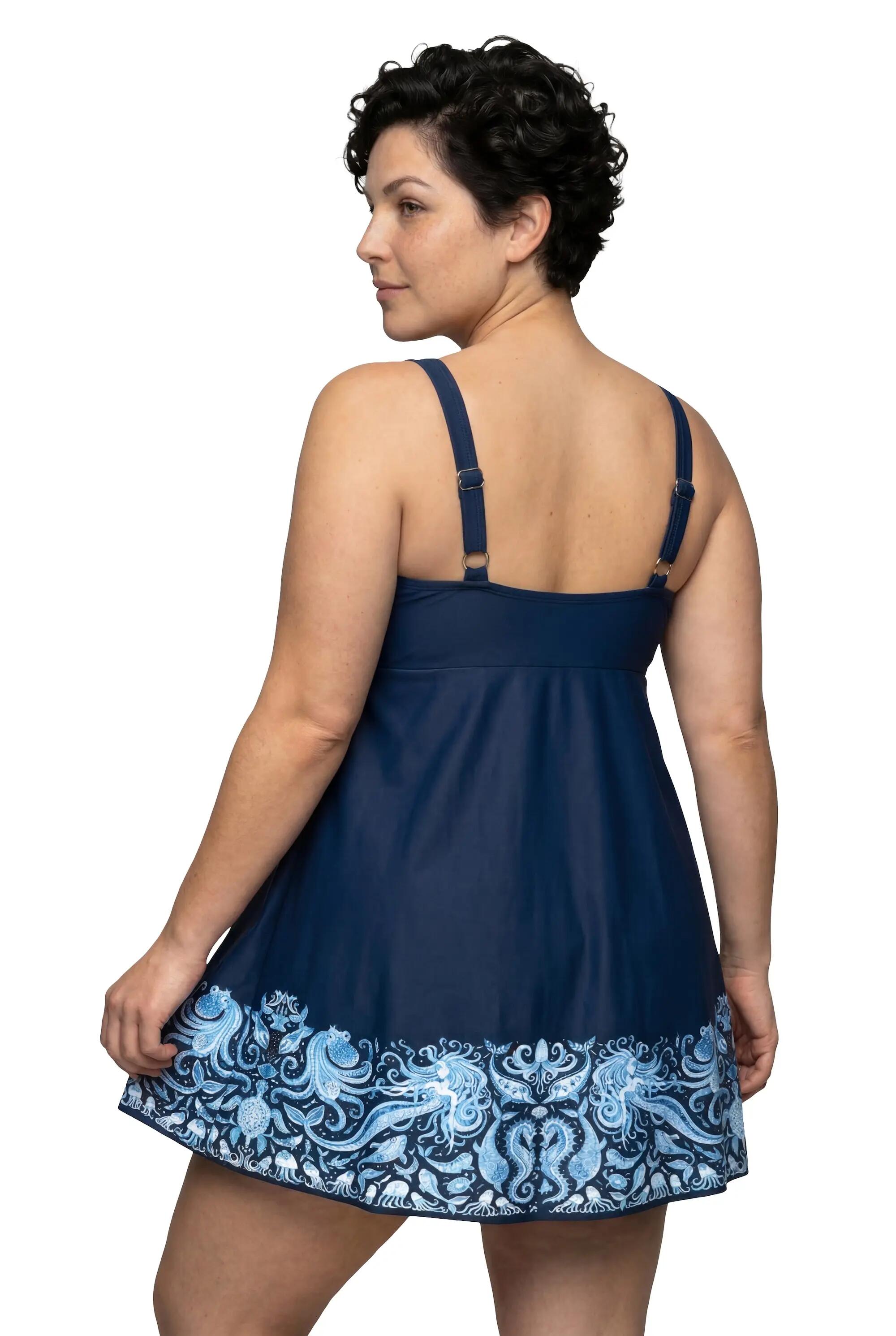 Dames Badjurk zeemeermin zachte cups gerecycled 4/13