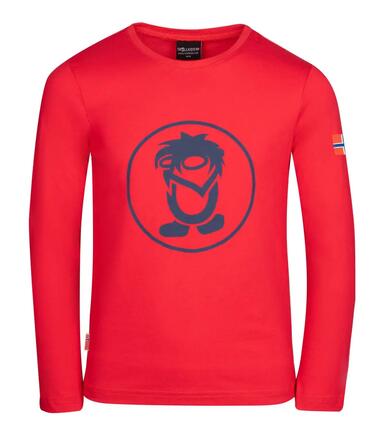 Kinder Longsleeve Troll Hellrot/Blau