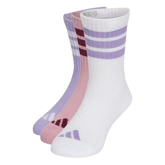 Lot de 3 paires de chaussettes mi-mollet rembourrées 3 bandes Enfants