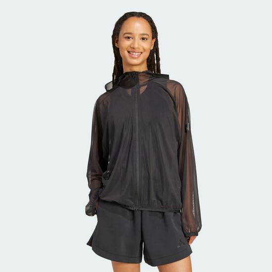 Felpa Soft Lux in mesh con cappuccio e zip integrale