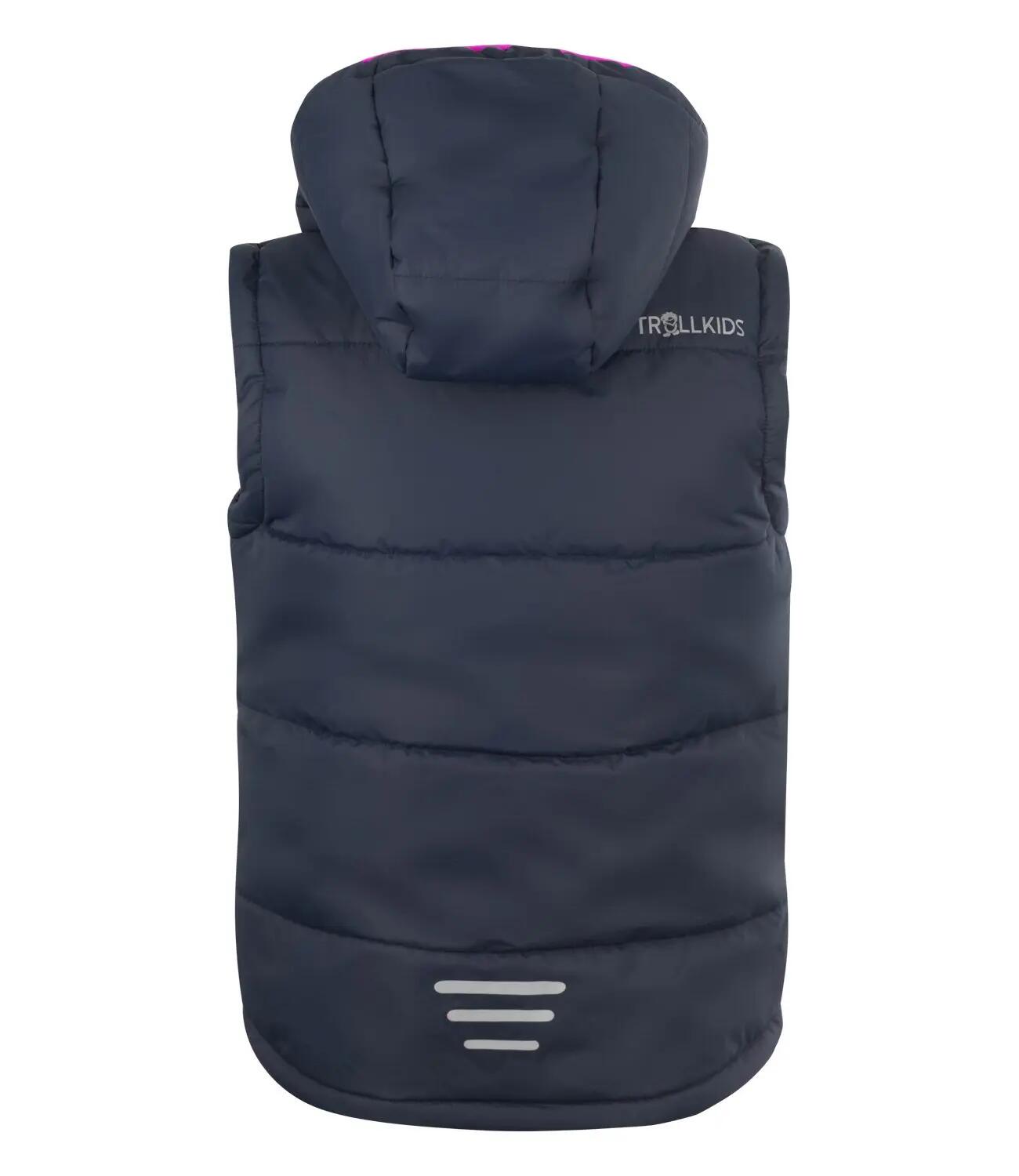 Gilet en polyfibre Narvik pour enfants Hydrofuge Bleu marine / Vert clair 2/3