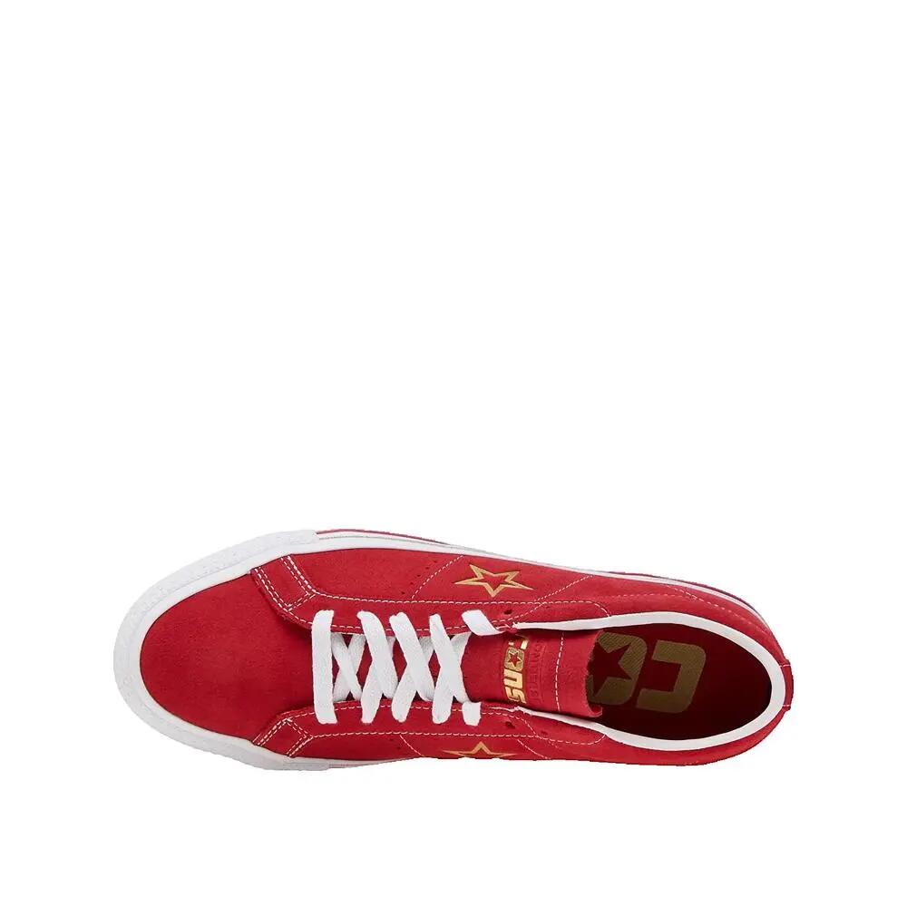 Scarpe Converse One Star Pro in Camoscio Rosso 2/3