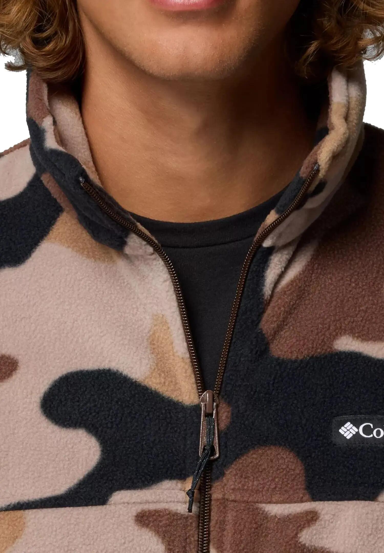 Forro Polar Diseño Montaña para Hombre Marrón Camuflaje 7/7