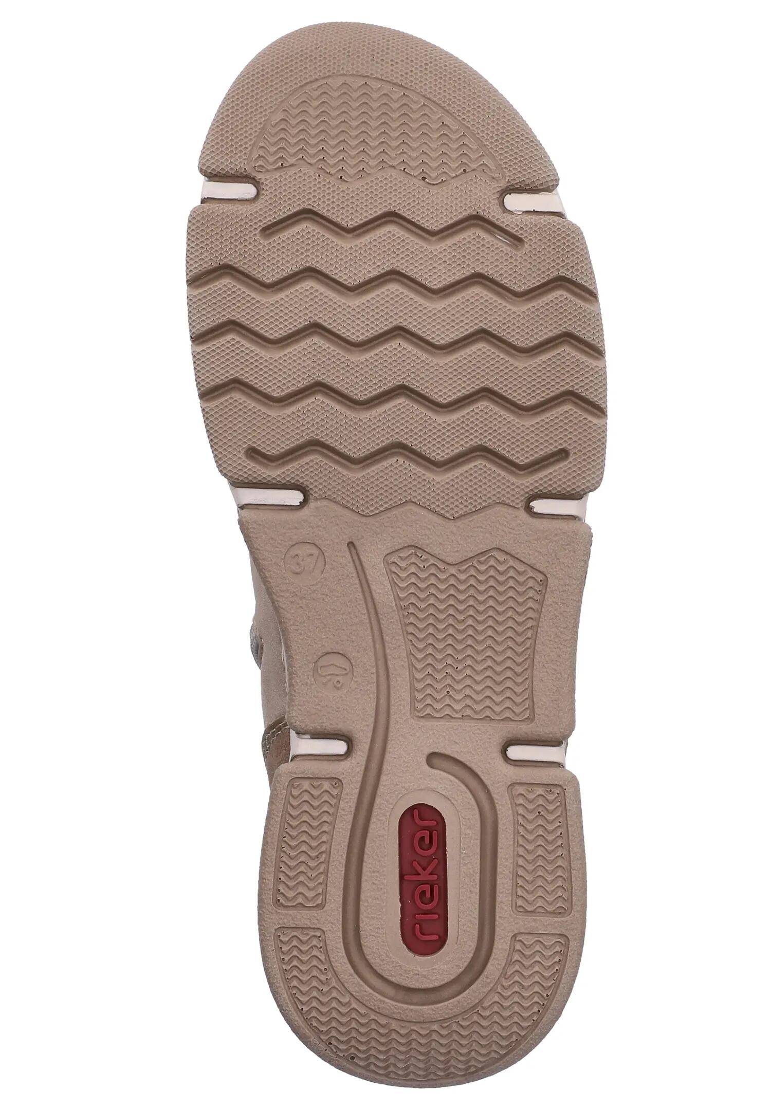 Rieker Damen Schnürstiefel RiekerTEX Kunstleder Keilabsatz Beige 6/7