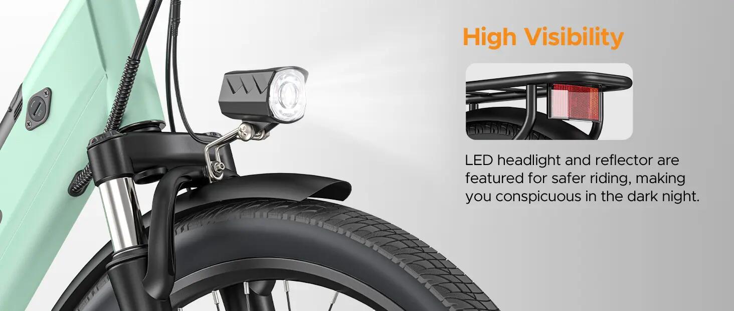 Hillmiles MileCity 1 250W Elektrofahrrad, 100 km Reichweite, IPX4 wasserdicht 3/8