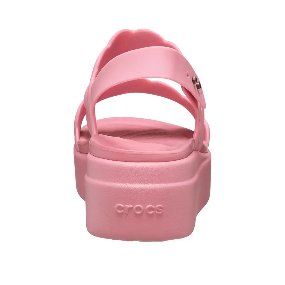 Crocs Brooklyn Woven Low Wedge Sandals Pink 6/6