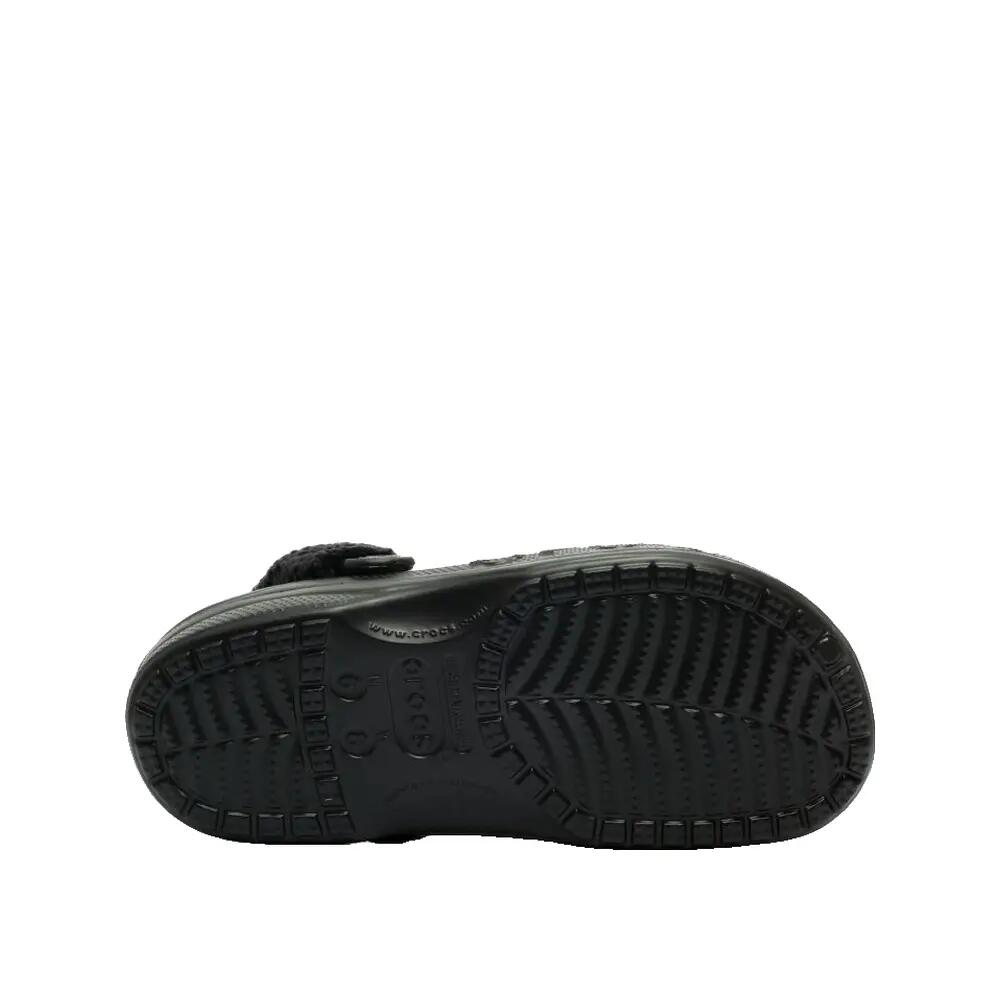 Sabots Crocs Baya Lined Fuzz Strap Negro 9/10