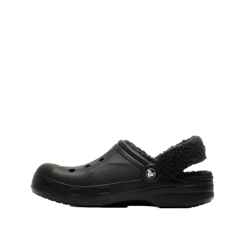 Sabots Crocs Baya Lined Fuzz Strap Negro 6/10