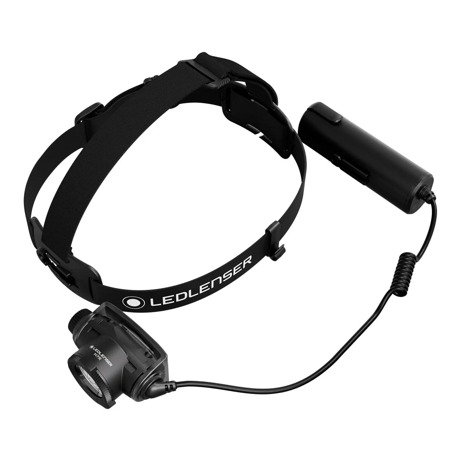 Lampe frontale LED rechargeable, 1200lm, portée de 350m, IP67, H7R 4/9
