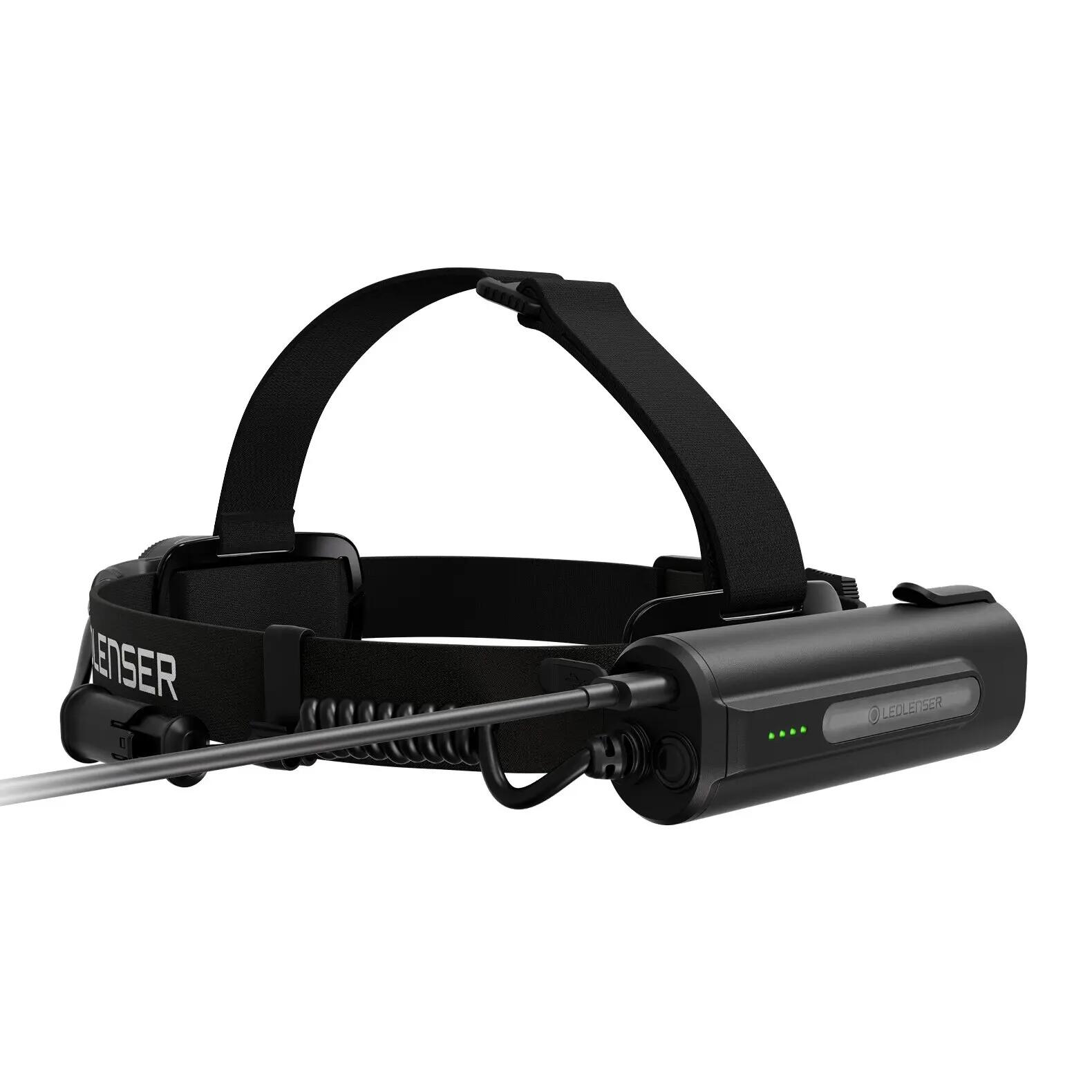 Lampe frontale rechargeable 2000lm, RGB, portée 250m, IP67, H9R 4/10