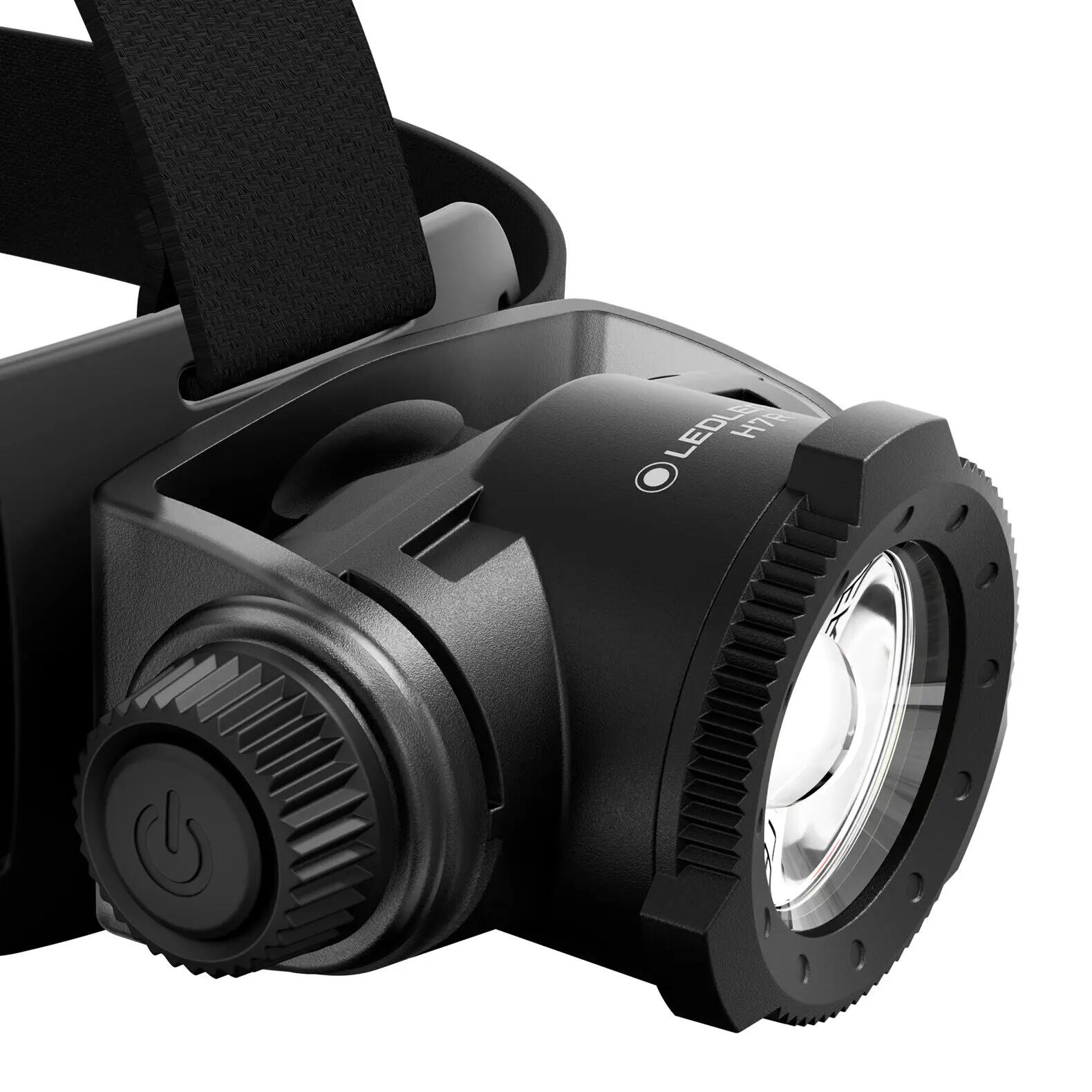 Lampe frontale LED rechargeable, 1200lm, portée de 350m, IP67, H7R 3/9