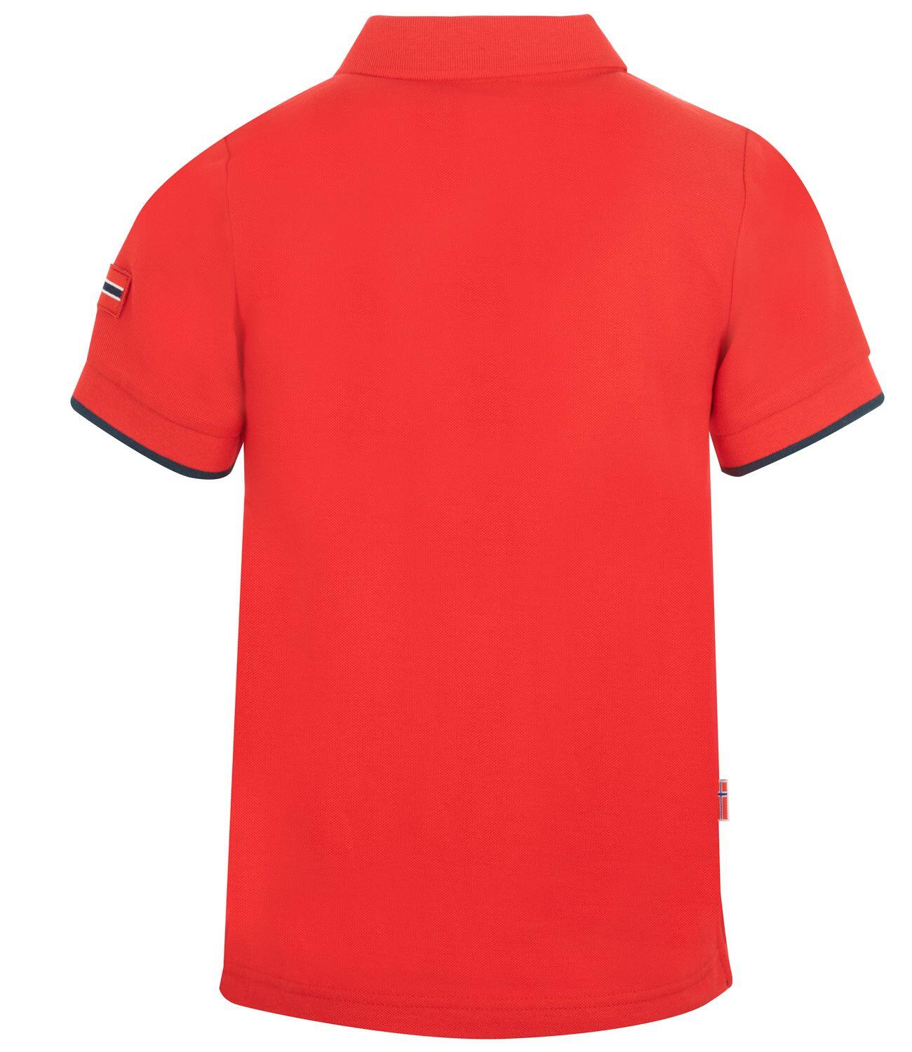 Kinder Poloshirt Bergen XT Hellrot / Blau 2/2