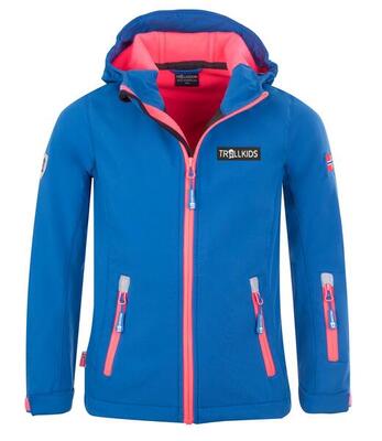 Kinder Softshelljacke Oslofjord Marineblau/Magenta