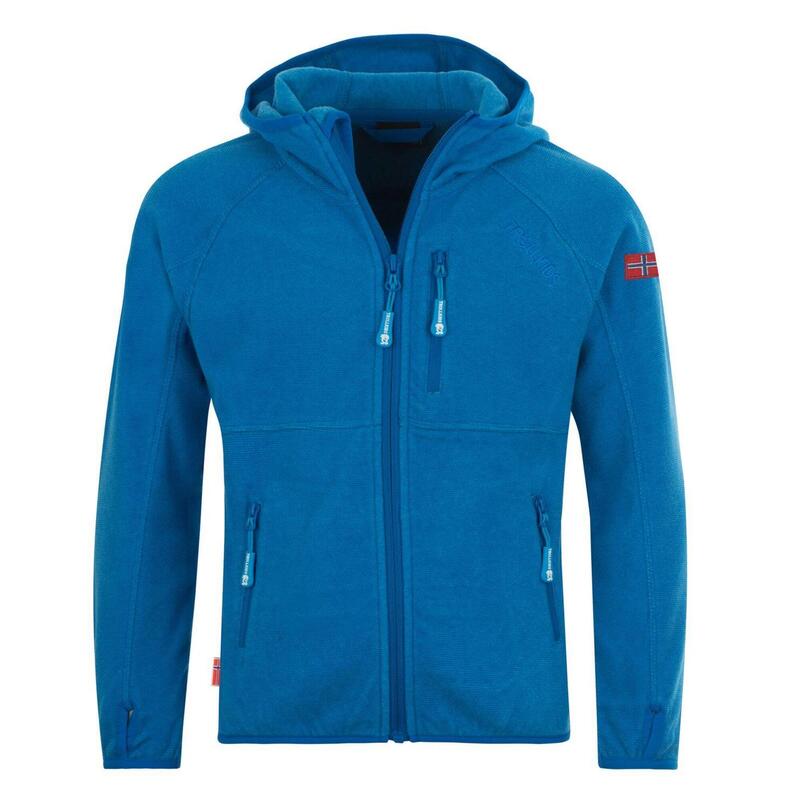 Kinder Fleece Jacke Sandefjord Mittelblau