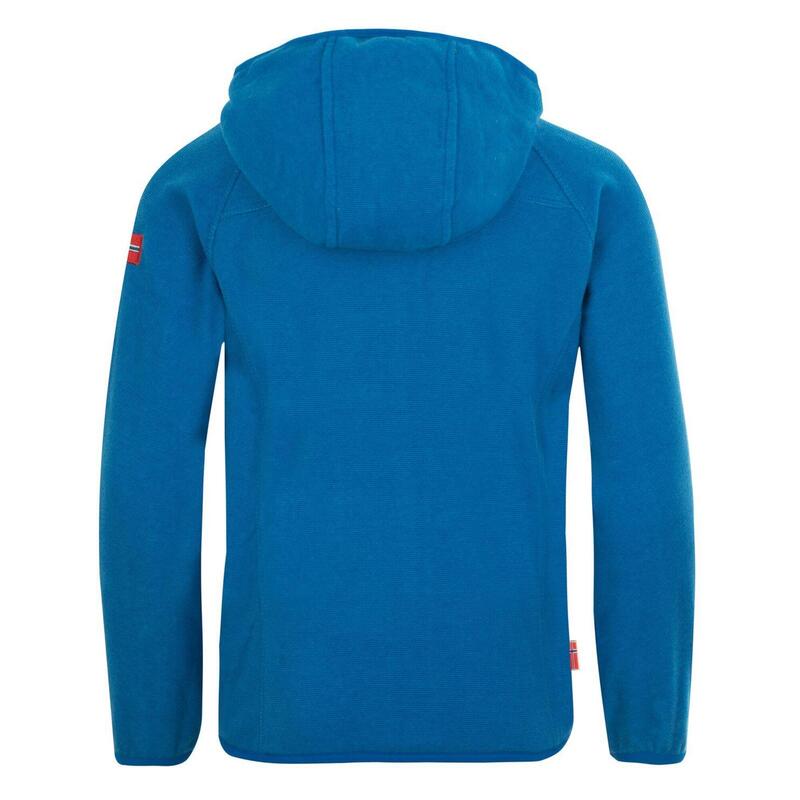 Kinder Fleece Jacke Sandefjord Mittelblau