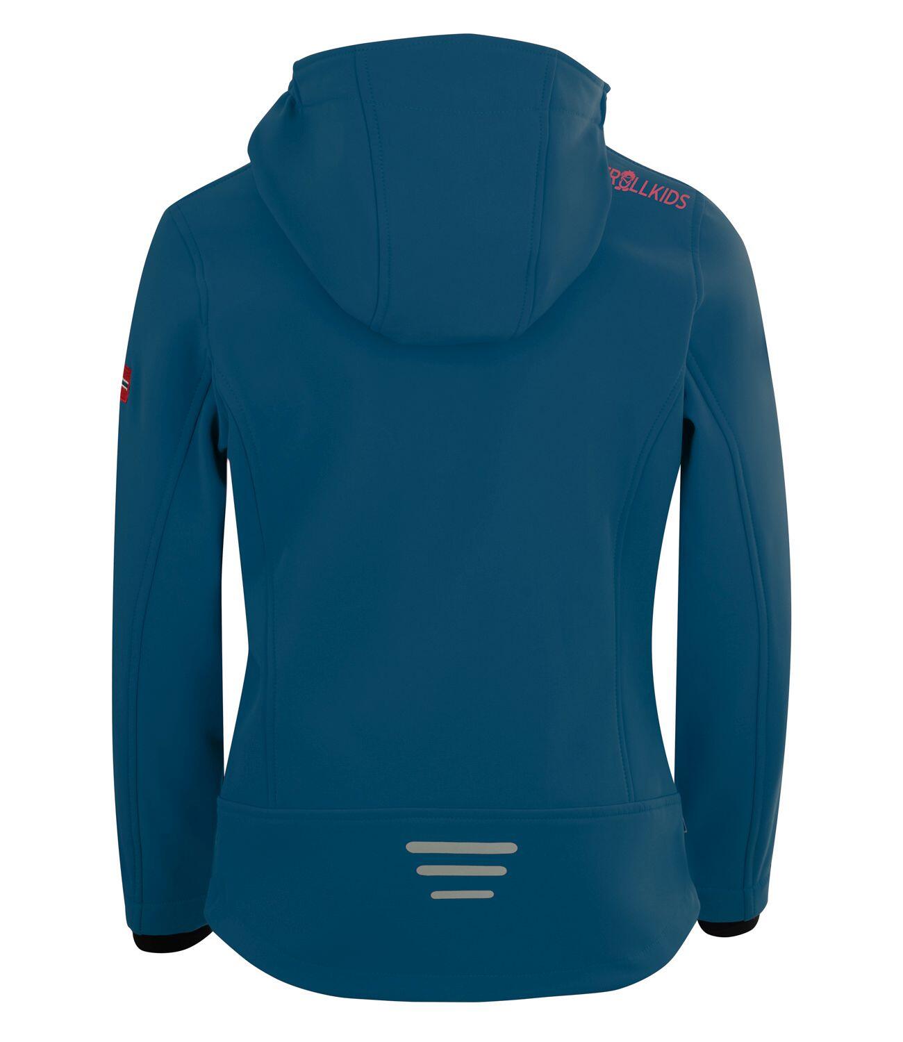 Filles Veste Softshell Filles Trollfjord Coupe-vent Imperméable Coral 2/3