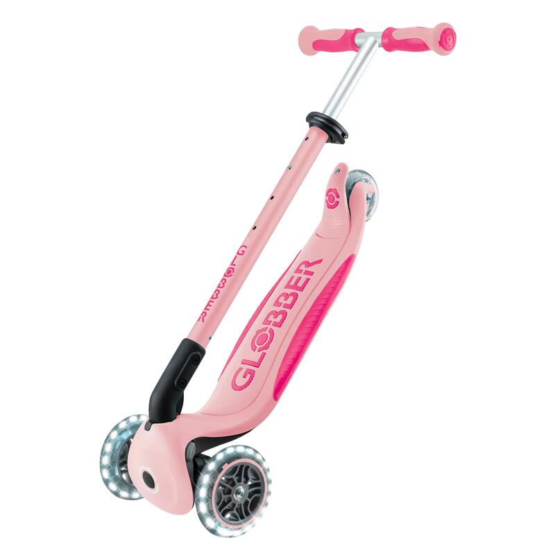 Globber Go Up Deluxe Işıklı Scooter - Pastel Pembe