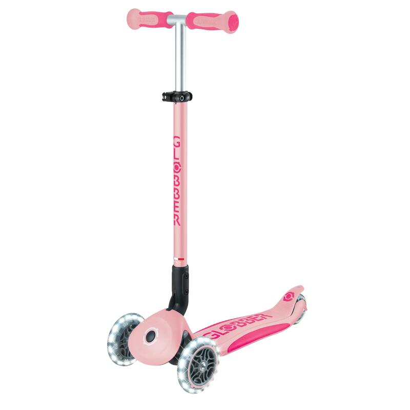 Globber Go Up Deluxe Işıklı Scooter - Pastel Pembe