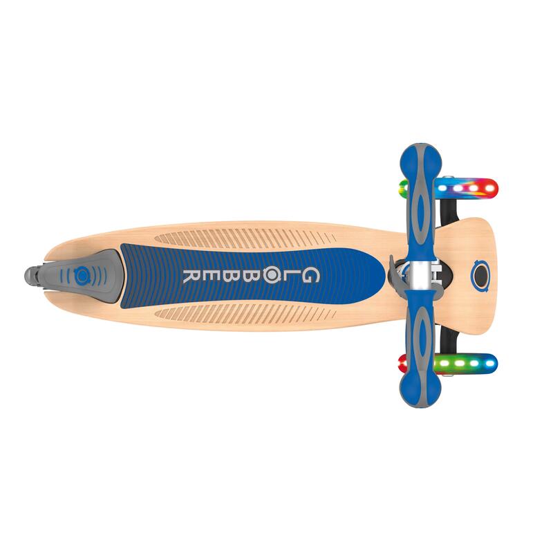 Globber Primo Wood Katlanabilir Işıklı Scooter - Lacivert