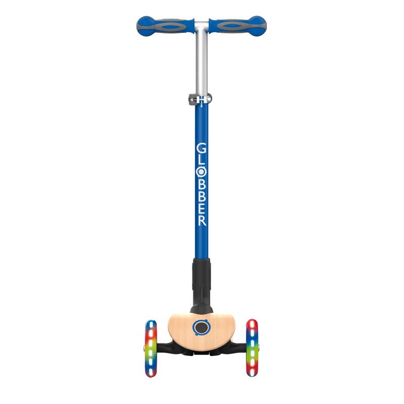 Globber Primo Wood Katlanabilir Işıklı Scooter - Lacivert