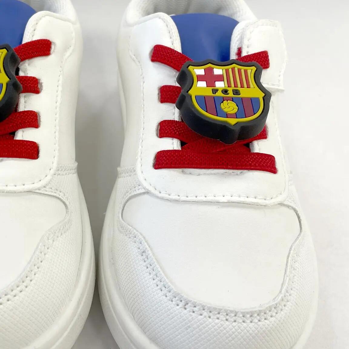 Chaussures de Sport FC Barcelona pour Enfants Semelle PVC Blanc 3/5