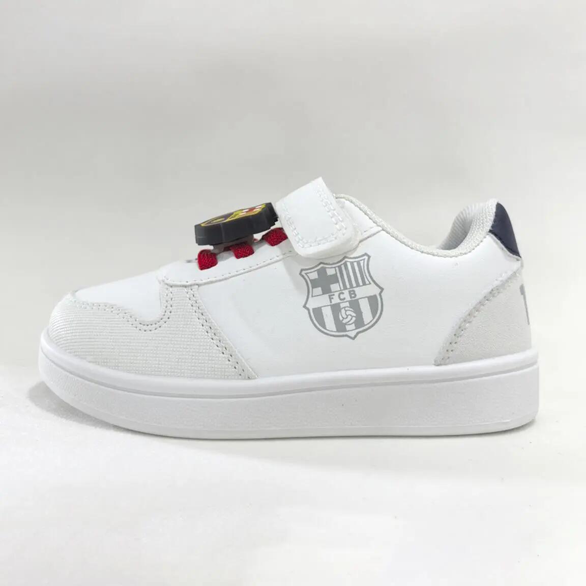 Chaussures de Sport FC Barcelona pour Enfants Semelle PVC Blanc 2/5