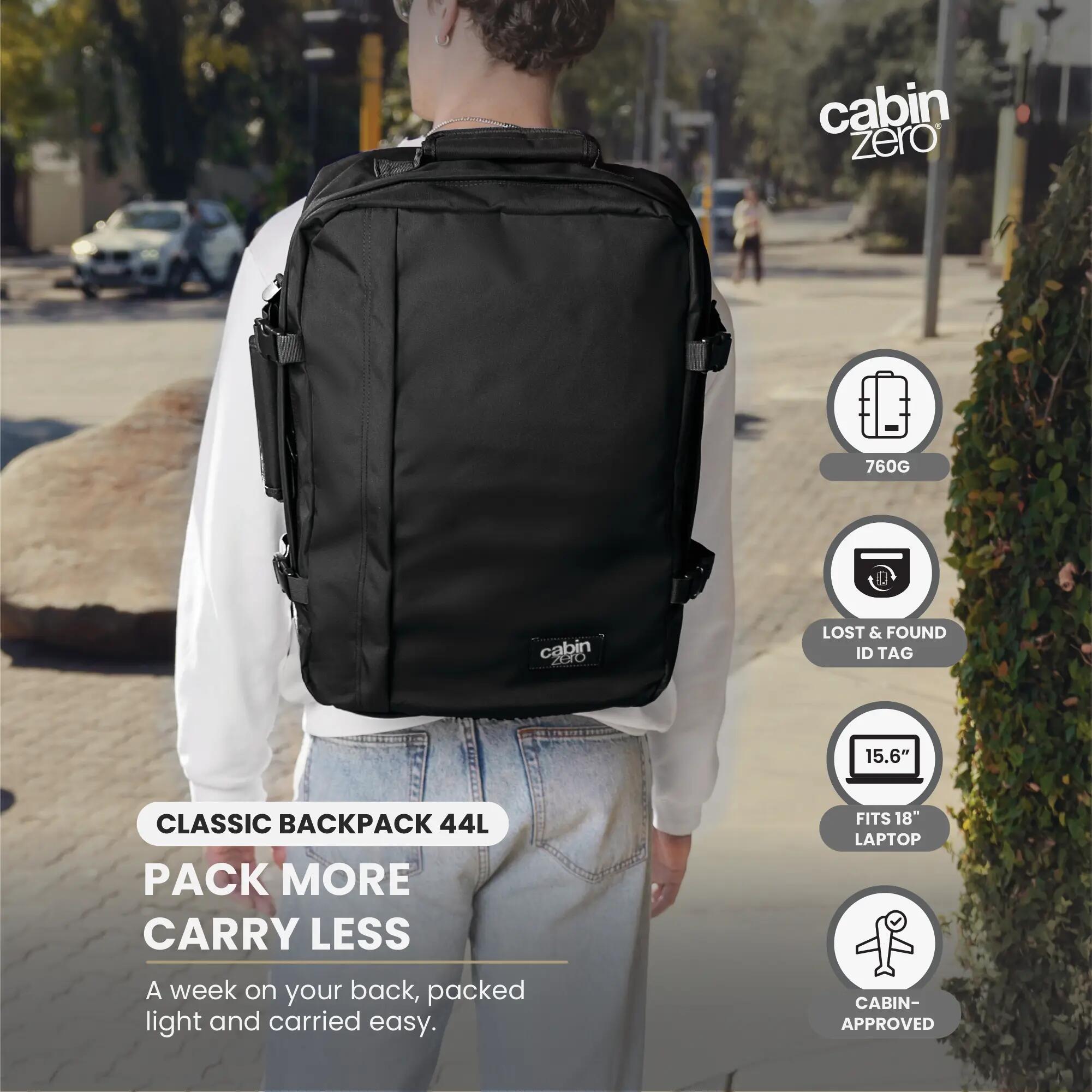 Rucsac CABINZERO Classic 44L, Negru, Unisex 2/9