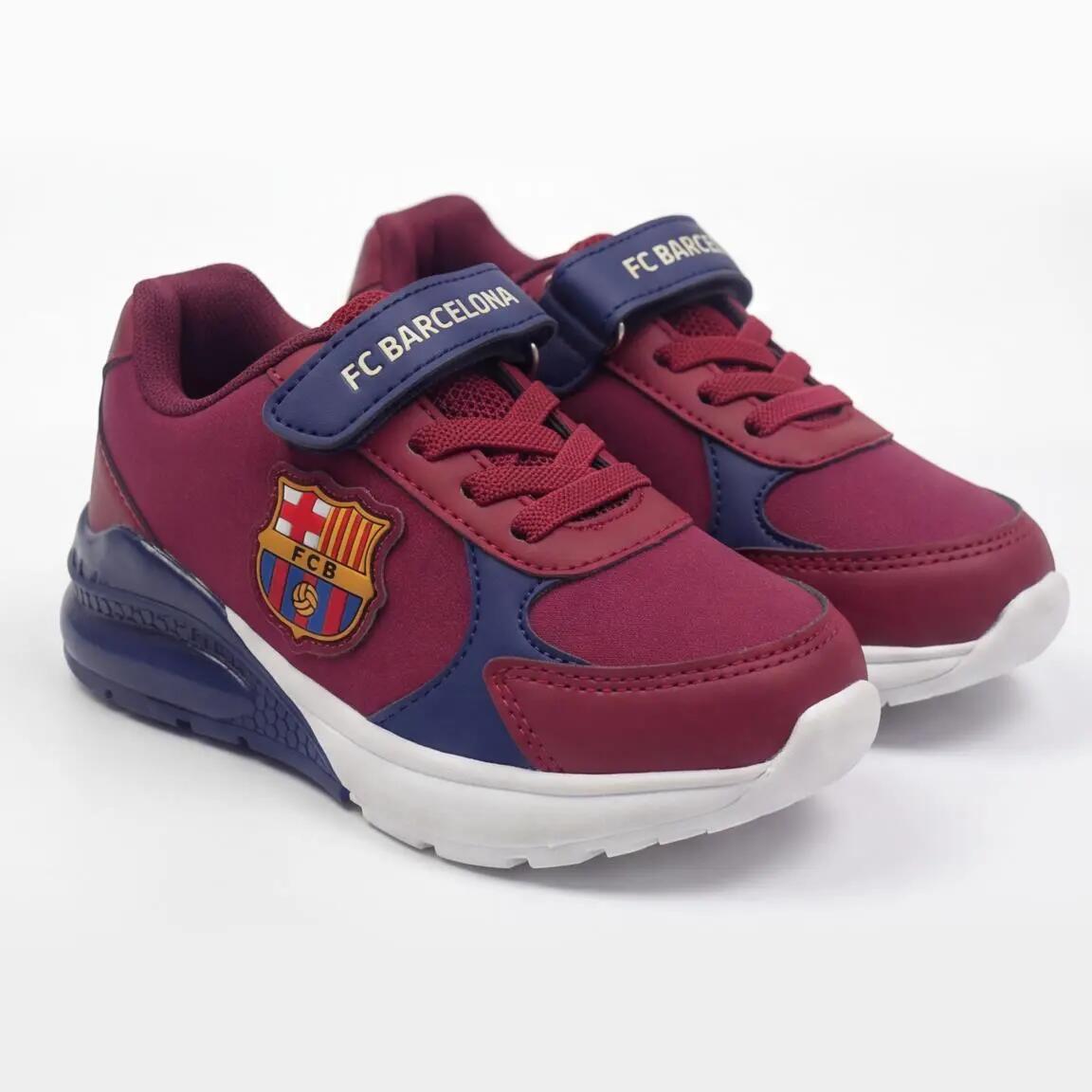Sportschuhe FC Barcelona mit Blinklichtern für Kinder TPR-Sohle Dunkelrot 4/5