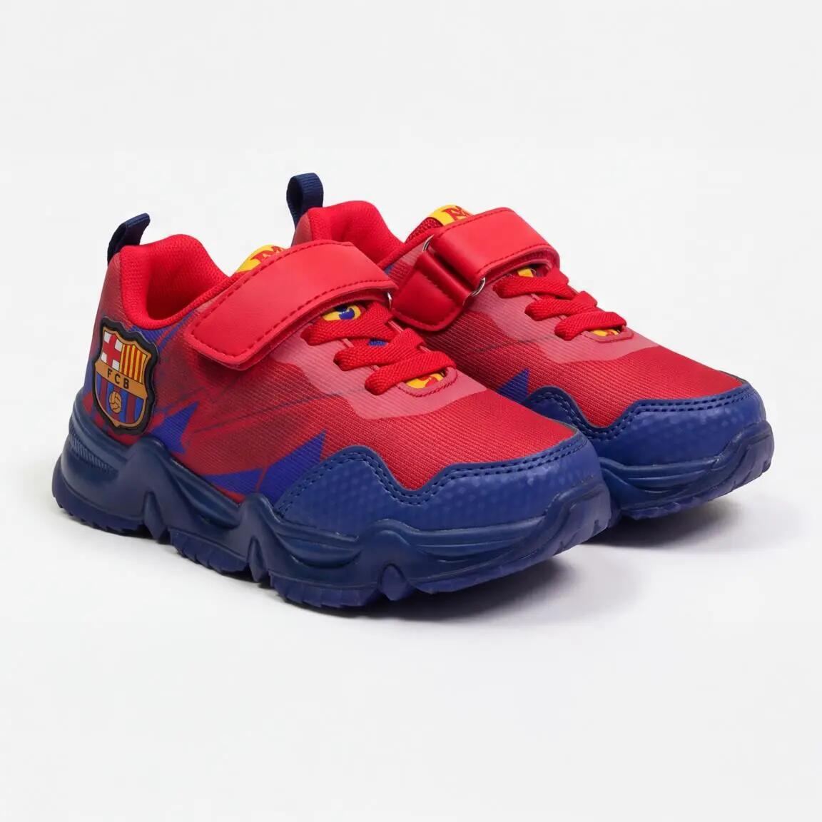 Zapatillas Deportivas FC Barcelona con Luces para Niños Suela de TPR Rojo 4/5