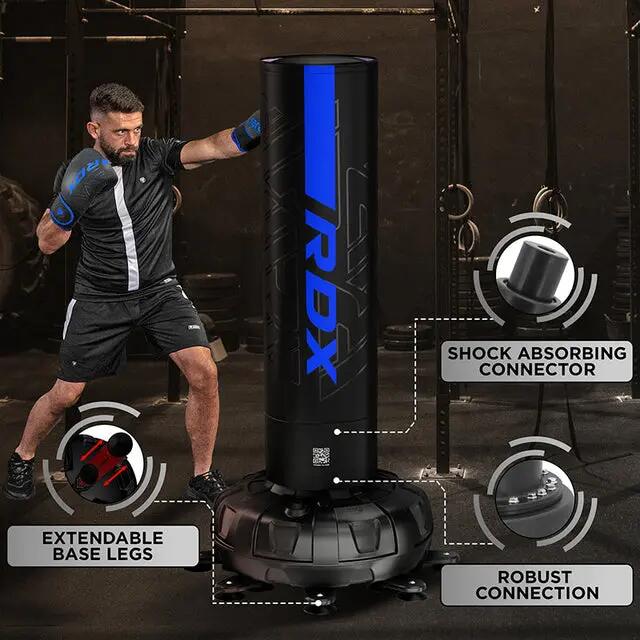 Set sac de box de podea RDX F6 Kara cu mănuși - Bleumarin 4/12
