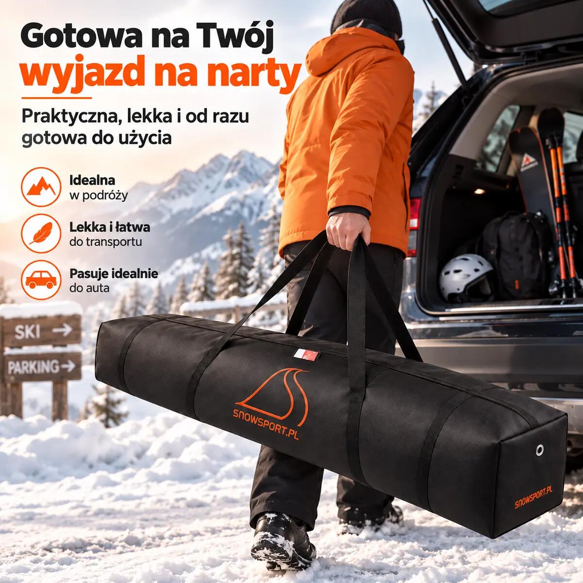 Pokrowiec na 2 pary nart Snowsport Prestige Double Ski Bag 3/15