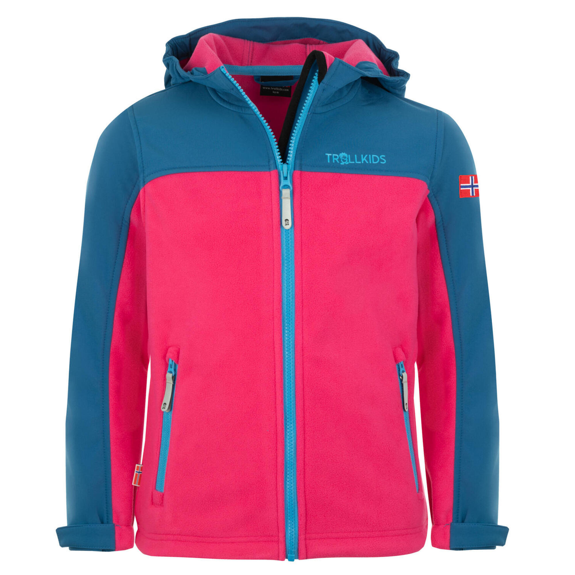 Trollheimen magenta/night blue children's fleece jacket